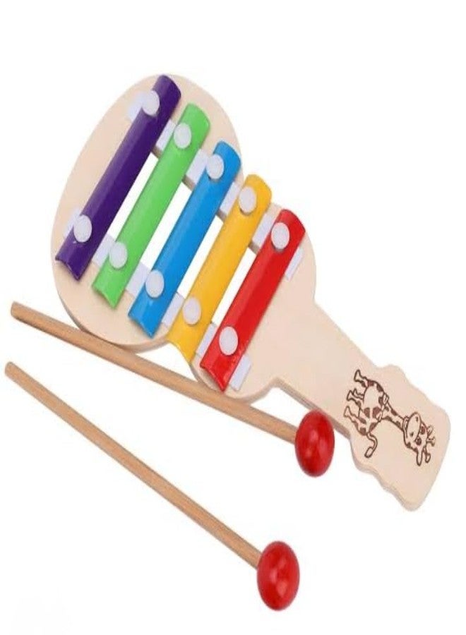 Manos Xylophone Wooden mini Size Guitar Shape Toy for Kids Pack of 1 - Image 2